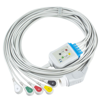 P-Hilips Yetişkin EKG Kabloları ve Kurşun Telleri 8pin 3 Kurşunlu Geçmeli EKG Kablosu
