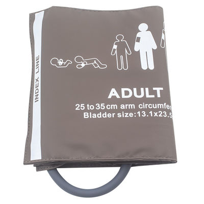 Yeniden Kullanılabilir Yetişkin NIBP Manşeti Tek Tüp TPU 25-35CM TPU Kan Basıncı Manşeti