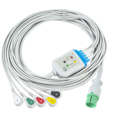 Promed tek parça EKG Kablo ve lider kablolar 14Pin EKG kablosu 5kanal EKG kablosu