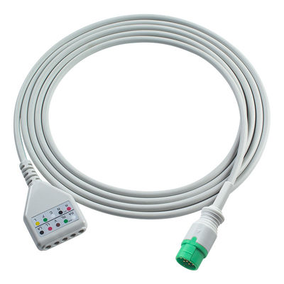 Biolight 12pin EKG Trunk Adaptörü Kablosu EKG Kablosu Din Stili M7000 M8000A M8500 M9500 EKG Uzantı kabloları