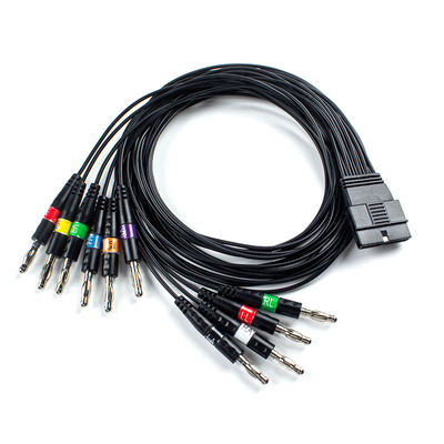 TPU 10 Kurşun EKG Hasta Kablosu Schiller FT-1 2.400331 MS-12 Mavi EKG Kablosu için muz ucu
