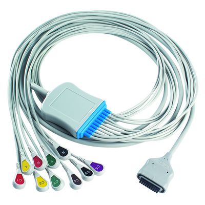EDAN Dx12 10Lead EKG Holter Kablo Snap 2.2M Kök Kablo ve Leadwires Uzunluğu 0.8/1.2M