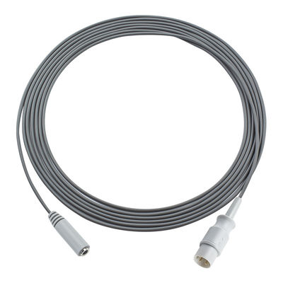 Hastaneler ve tıbbi ekipmanlar için uyumlu hava kalkanı 3Pin'den dişi mono fiş bağlantısı sıcaklık adaptörü kablosu 3.0M